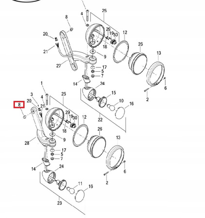 Nakrętka kołpakowa calowa 5/16-18 Harley Davidson OEM