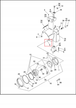 Nakrętka neoprenowa do montażu reflektora Harley Davidson Road King gwint