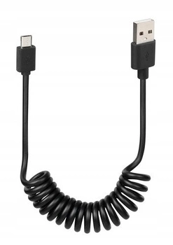 Kabel ładowarki sprężynowy Micro Usb - 100 cm