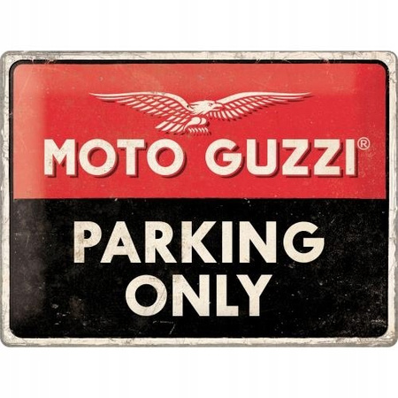 Plakat Metalowy 30x40 Moto Guzzi Parking