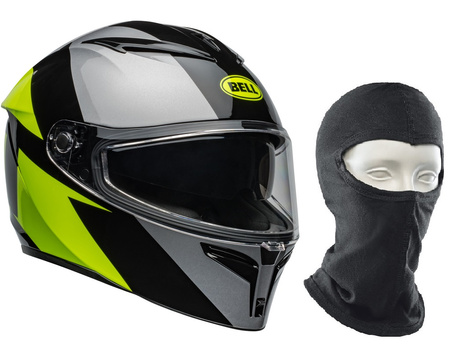 Kask Bell Lithium Metallic Grey ECE6 z blendą + Kominiarka Held Gratis