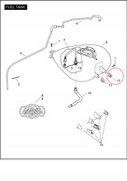 Osłona mocowania zbiornika paliwa Harley Davidson Touring