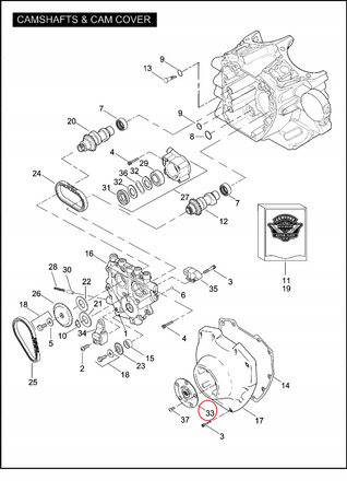 Pokrywa Rozrządu Time Cover Harley Davidson OEM