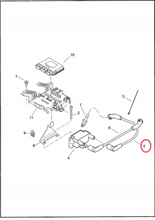 Przewód Zapłonowy Przedniego Cylindra Harley Davidson Touring 09-16 OEM
