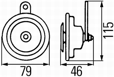 Klakson Hella (400Hz 110dB 12V)