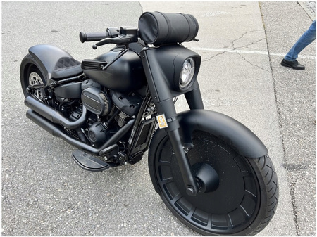 Rolka Motocyklowa Czarna Cordura, Czarne Paski