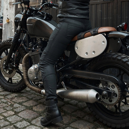 Spodnie Motocyklowe Jeansowe Ozone Roxy Lady Waxed Black