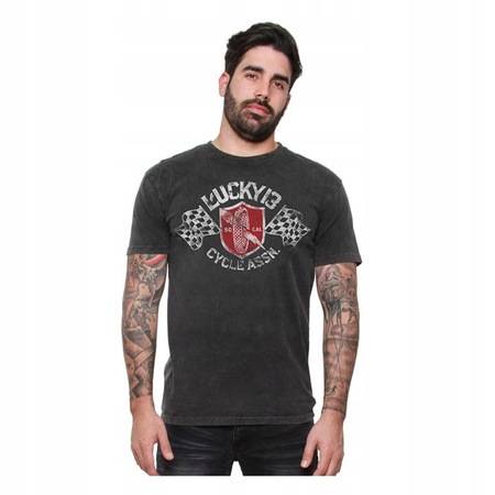 Koszulka Motocyklowa Lucky 13 Cycle Assen black