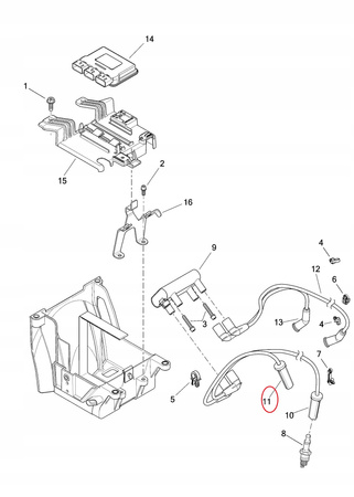 Przewód Zapłonowy Tylny Prawy Harley Davidson Touirng M8 OEM