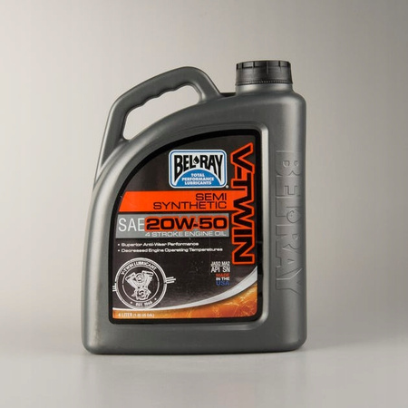 OLEJ BEL-RAY V-TWIN PÓŁSYNTETYK 4T 20W-50 4L