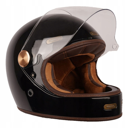 Kask Motocyklowy By City Roadster III czarny błyszczący