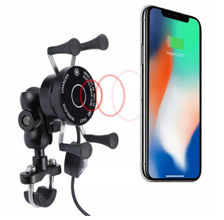 FreedConn motocyklowy uchwyt na telefon z ładowarką indukcyjną