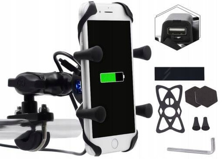 FreedConn motocyklowy uchwyt na telefon z ładowarką USB