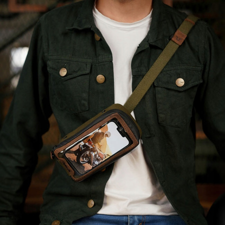 Etui magnetyczne na telefon Trip Machine Navigator Case green/brown