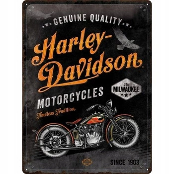 Plakat Metalowy 30x40cm Harley-Davidson Tim