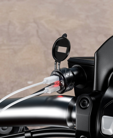 FreedConn Gniazdo zapalniczki 2xUSB Quick Charge 3.0 12-24V Woltomierz