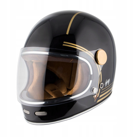 Kask Motocyklowy By City Roadster II Gold Black
