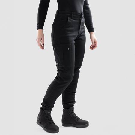 Spodnie Motocyklowe Jeans Ozone Jane Lady Jogger Fit Black