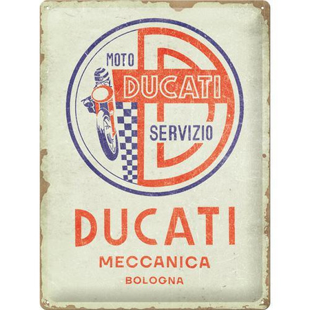 Plakat Metalowy 30x40 Ducati Moto Servizio