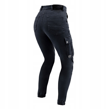 Spodnie Motocyklowe Jeans Ozone Jane Lady Jogger Fit Black
