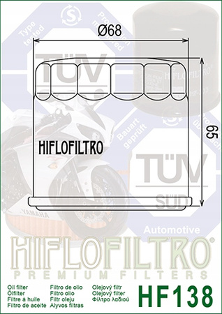 Filtr oleju HifloFiltro HF138C chromowany