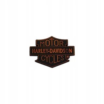 Przypinka Harley-Davidson Pin Motorcycles Trademark 1.5" black/orange
