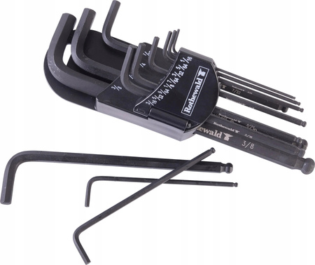 Klucze imbusowe calowe 12-częściowy zestaw