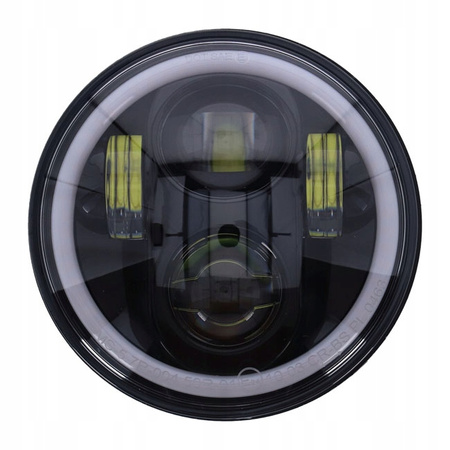 Lampa przednia czarna LED 5-3/4 cala z ECE