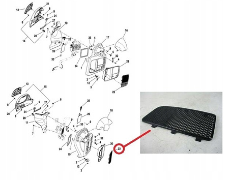 Siatka Chłodnicy Prawa Harley Davidson Electra