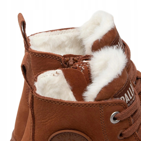 Buty Zimowe Palladium Pampa Hi Zipp WL Brown Pattina