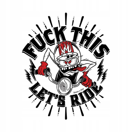 Naklejka Motocyklowa Down-n-Out Lets Ride