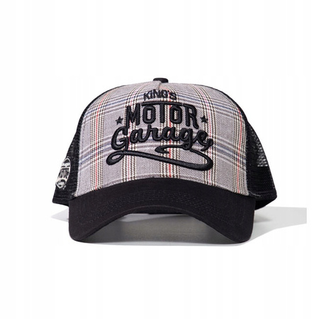 Czapka z daszkiem King Kerosin Motor Garage check trucker cap