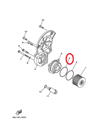 Oring filtra oleju Yamaha XVS1100 Drag Star, XV 750, YZ 85, XV 1100