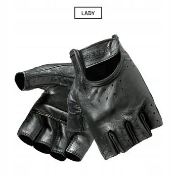 Rękawice Bez Palców Skórzane Ozone Rascal Lady Black