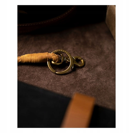 Brelok pleciony Trip Machine Braided key chain tan