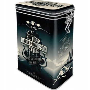 Metalowa Puszka z Klipsem Harley-Davidson