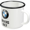 Kubek emaliowany BMW Drivers Only 360 ml – Metalowy Retro