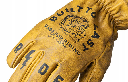 Rękawice Motocyklowe Skórzane Coyote Żółte Czarne