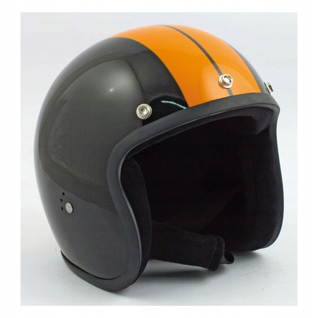 KASK OTWARTY BANDIT JET RACE CZARNY / POMARAŃCZOWY