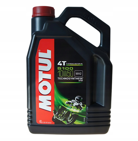 Olej silnikowy MOTUL 5100 10W50 4l, API SM JASO MA-2 Półsyntetyczny