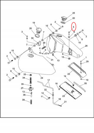 Śruba Calowa Mocowania Baku Harley Davidson 5/16-24 X 1-1/4