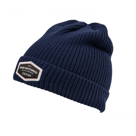Czapka BMW Motorrad Berlin Built Beanie Wełna Merino Granatowa
