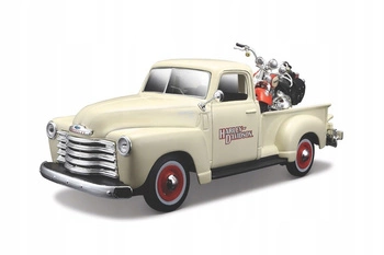 Model Maisto Harley Davidson i CHEVROLET 3100 PICKUP+FLSTS skala 1/24