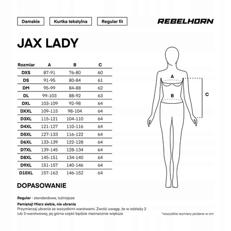 Kurtka Motocyklowa Tekstylna Rebelhorn Jax Lady BLACK/GOLD