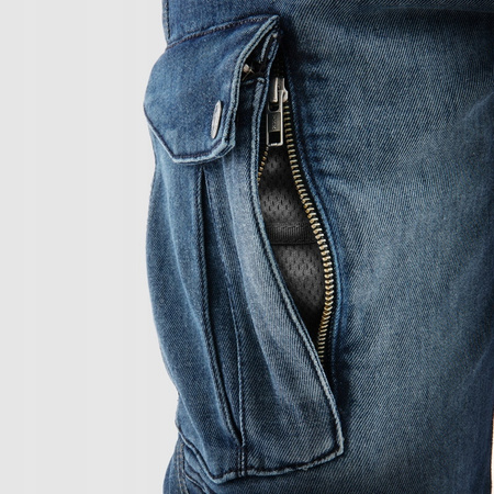 Spodnie Motocyklowe Jeans Rebelhorn Vandal Monolayer Washed Blue