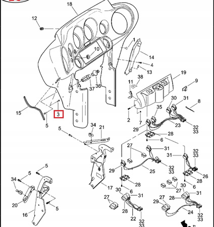 ŚRUBA,TYPU TORX DO OWIEWKI HARLEY DAVIDSON 8SZT 1/4"-20X5/8