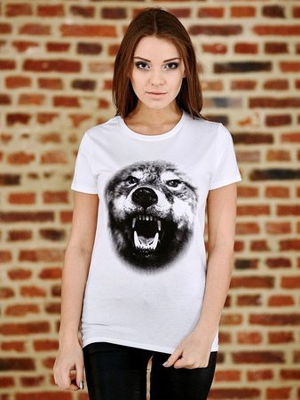 KOSZULKA T-SHIRT DAMSKI UNDERWORLD WOLF WHITE