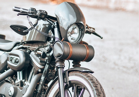 Rolka Motocyklowa Czarna Cordura, Czarne Paski