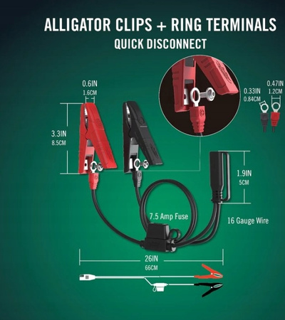 Wodoodporna ładowarka motocyklowa z wtyczką SAE