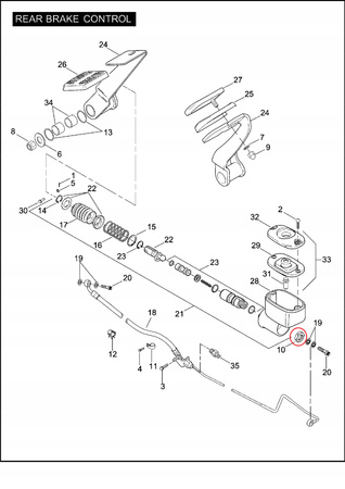 Oryginalna nakrętka pompy hamulca sześciokątna Harley Davidson OEM